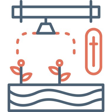 Su kontrolü. Web simgesi basit illüstrasyon