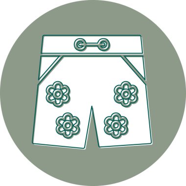 Şort. Web simgesi basit illüstrasyon