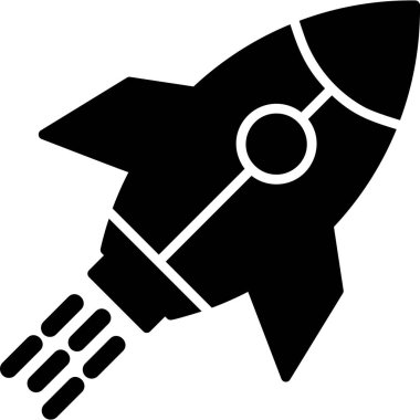 roket ikonu vektör illüstrasyonu