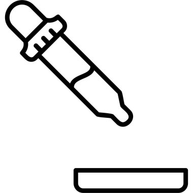 Pipette. Web simgesi basit illüstrasyon