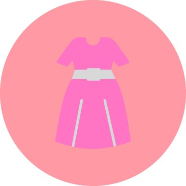 Güzel kız elbisesi. vektör illüstrasyonu