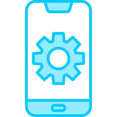 graphic art illustration of Mobile Setting, cogs 