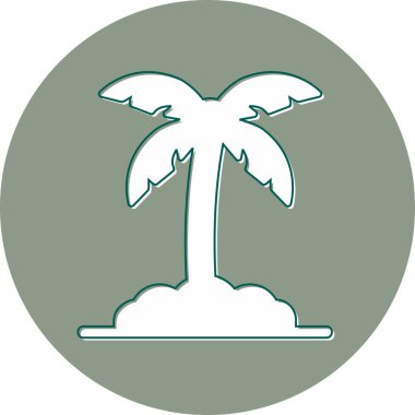 Tropik palmiye ağacı. Web simgesi