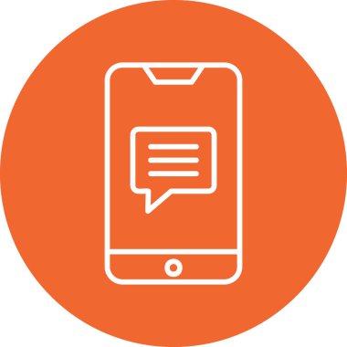 Cep telefonu simgesinin vektör illüstrasyonu