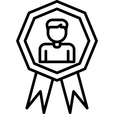 Ayın çalışanı modern ikon vektör illüstrasyonu