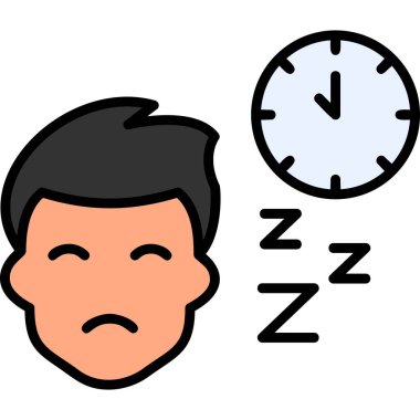 Uyku Ağı simgesi basit illüstrasyon