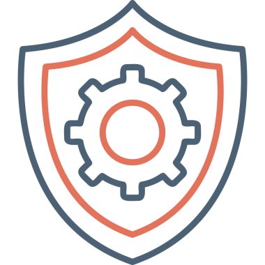 Koruma çizgisi simgesi, vektör illüstrasyonu