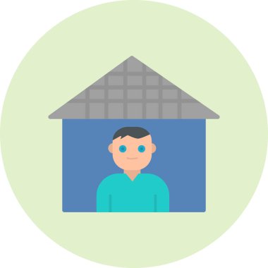 Karantina Ağ simgesi basit illüstrasyon