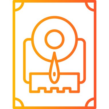 Sabit disk simge vektör çizim