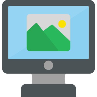 Fotoğraf. Web simgesi basit illüstrasyon