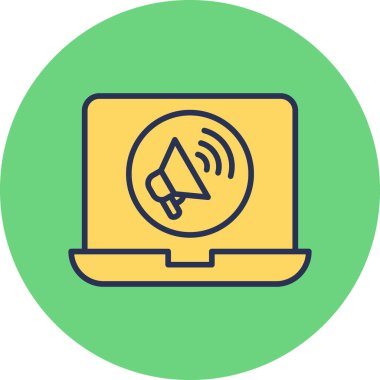 Soyut simge vektör illüstrasyonu pazarlanıyor