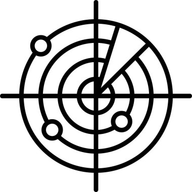 Radar. Web simgesi vektör illüstrasyonu