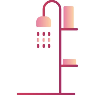 duş, web basit simge illüstrasyonu