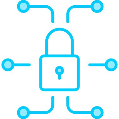 Güvenlik Web simgesi basit illüstrasyon