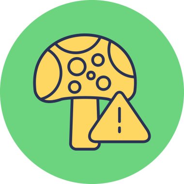 Mantar simgesinin vektör illüstrasyonu