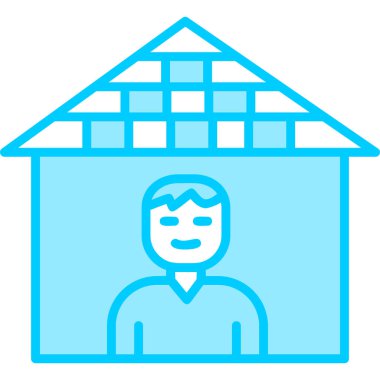 Karantina Ağ simgesi basit illüstrasyon