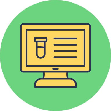 Bilgisayar Bilimi modern simgesinin vektör illüstrasyonu