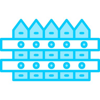 çit ağ simgesi basit vektör çizimi