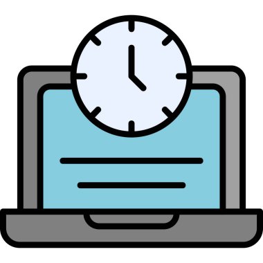 Fazla çalışma simgesi vektör illüstrasyonu