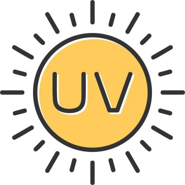 Güneş, Ultraviyole vektör simgesi