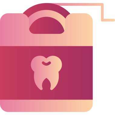 Diş ipi modern simgesi, vektör illüstrasyonu