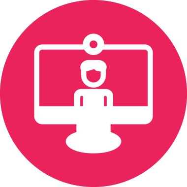 Video çağrısı modern simge, vektör illüstrasyonu