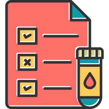 Medical Test Report modern vector icon illustration