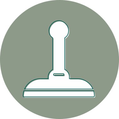 Lastik damga modern simge, vektör illüstrasyonu