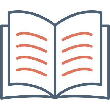 Kitap simgesi, modern tasarım illüstrasyonu