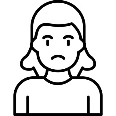 Üzücü modern simge, vektör illüstrasyonu