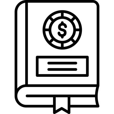 Finansal kitap simgesi, modern tasarım illüstrasyonu