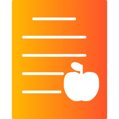 Diyet Planı basit simgesi, vektör illüstrasyonu