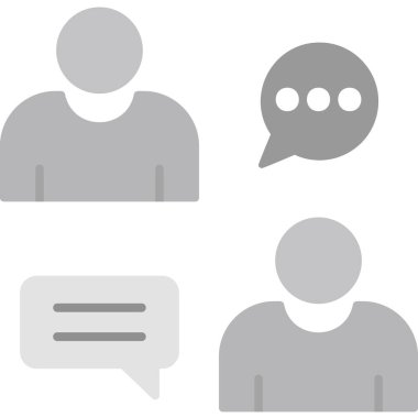 Konuş. Web simgesi basit illüstrasyon