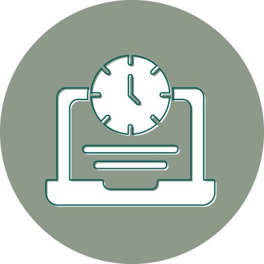 Fazla çalışma simgesi vektör illüstrasyonu