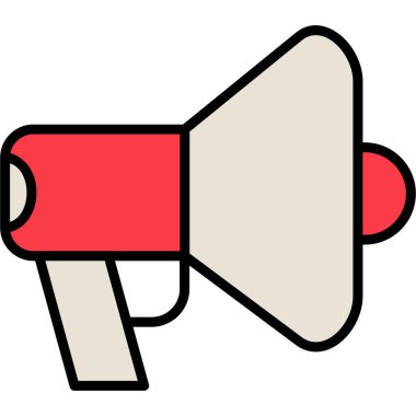 Megafon ikonu vektör illüstrasyonu