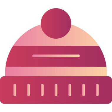 Kış Şapkası. Web simgesi basit illüstrasyon