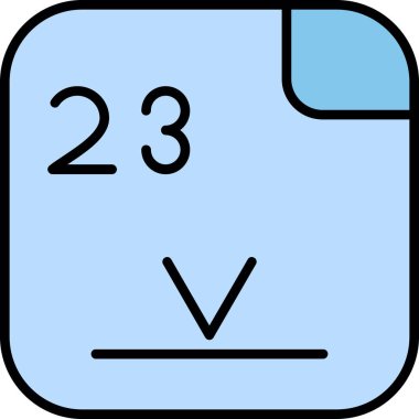 Vanadyum vektör web simgesi illüstrasyonu