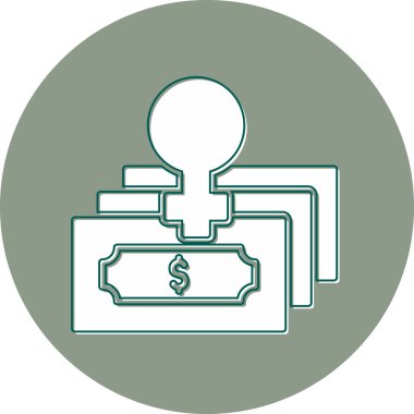 Para için. Web simgesi basit illüstrasyon 