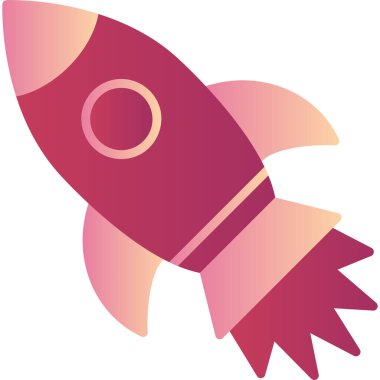 roket ikonu vektör illüstrasyonu