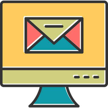 E-posta. Web simgesi basit illüstrasyon 