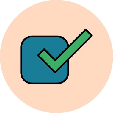 İşaretli simge, modern tasarım illüstrasyonu