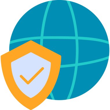 Koruma çizgisi simgesi, vektör illüstrasyonu