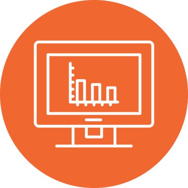 vektör lcd simgesi illüstrasyonu