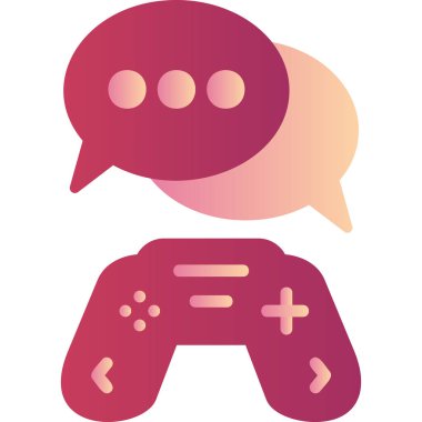 Oyun alanıyla sohbet et. Web simgesi basit illüstrasyon