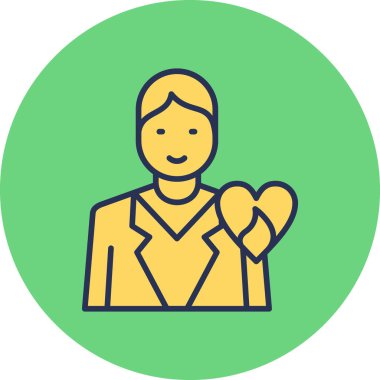 Passionate modern vector icon illustration