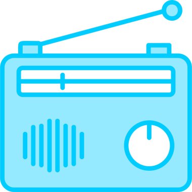radyo, web basit simge illüstrasyonu