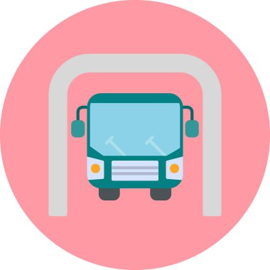 Otobüs Yeraltı modern simgesi, vektör illüstrasyonu