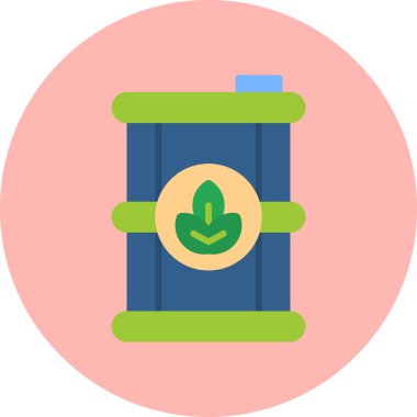 Biyoyakıt web simgesi basit illüstrasyon 