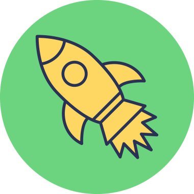 roket ikonu vektör illüstrasyonu