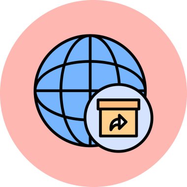 World Wide Import simple illustration